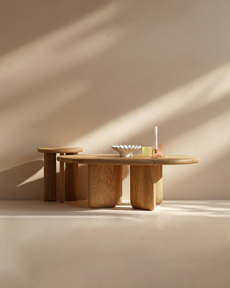 FLOWY SOFA TABLE OAK